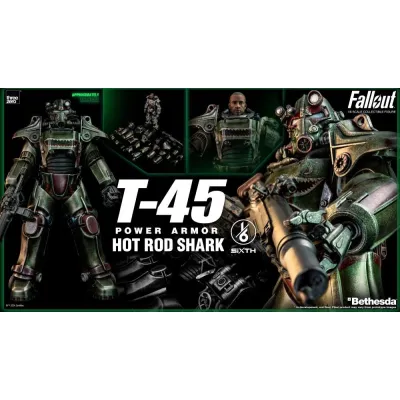 ThreeZero Fallout – T-45 Hot Rod Shark Power Armor, 1/6