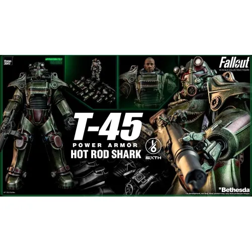 ThreeZero Fallout – T-45 Hot Rod Shark Power Armor, 1/6 ThreeZero Fallout – T-45 Hot Rod Shark Power Armor, 1/6