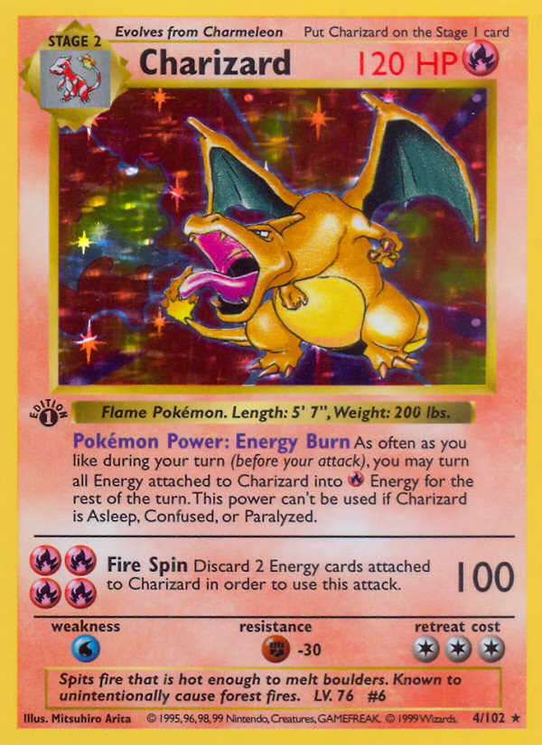 Голографічний Charizard із базового набору Base Set 1999 року