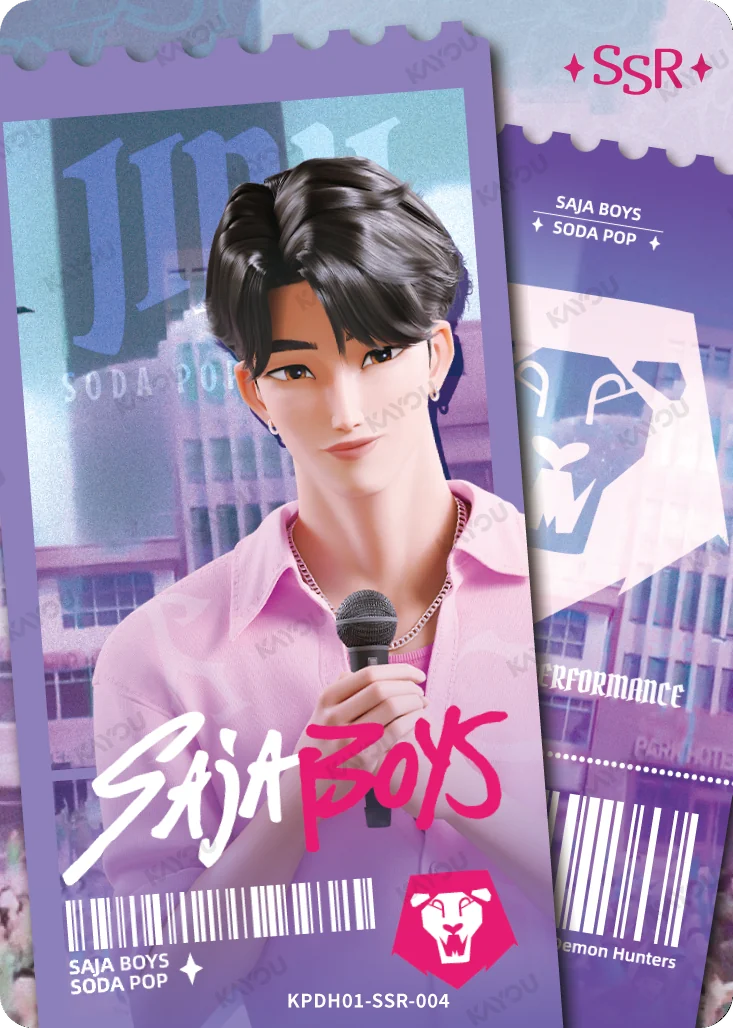 Картка SSR KPDH01-SSR-004: квиток SAJA BOYS SODA POP із Джину і мікрофоном